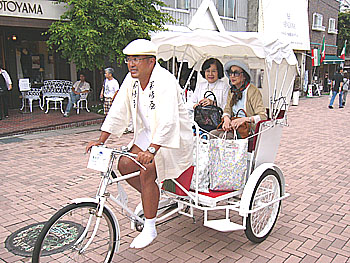 講談人力車の岡崎屋惣次郎・おかざきやそうじろう・軽井沢リンタク